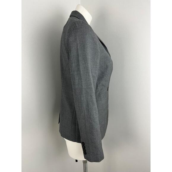 Women’s J.Crew Super 120s Wool Charcoal Gray Blazer Career Size 4 - Picture 2 of 6